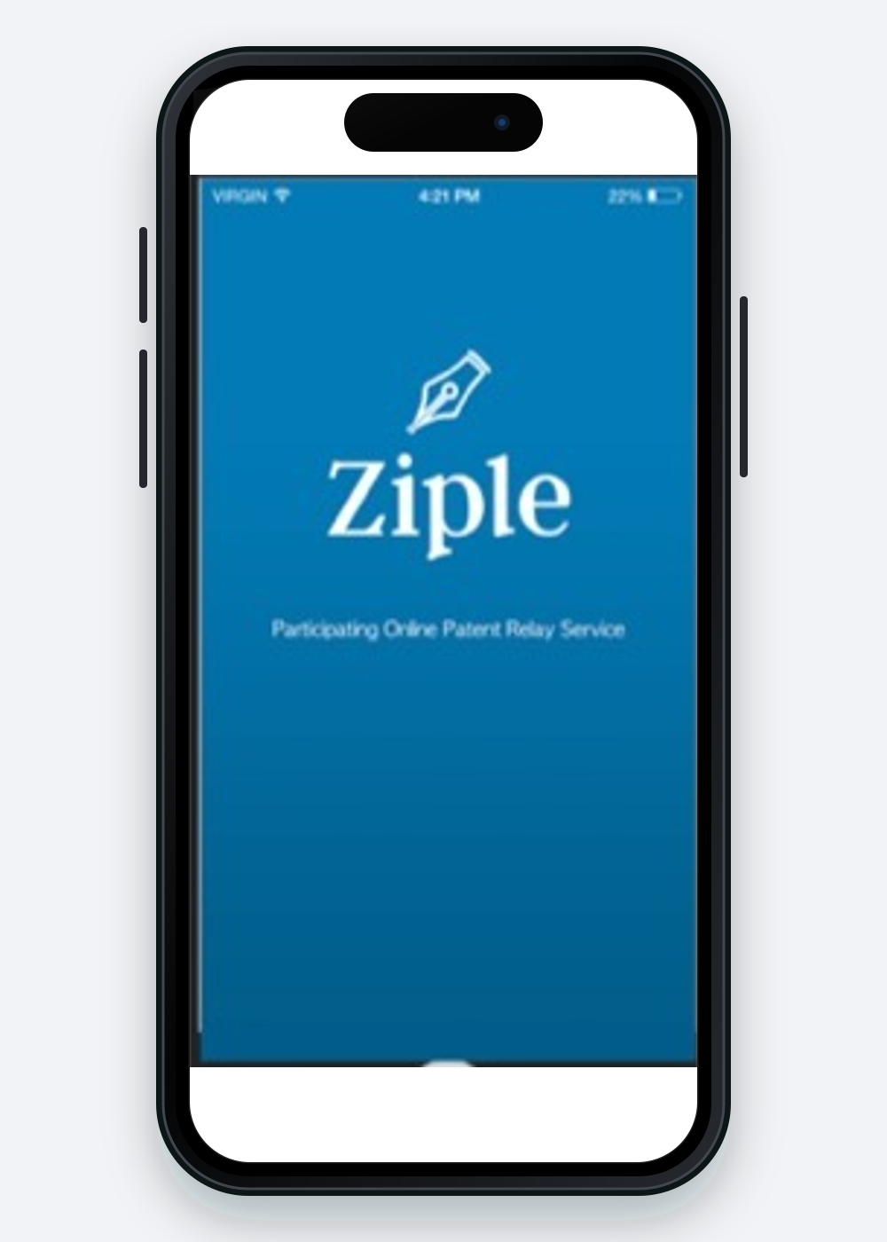 Ziple 모바일 앱 시작 화면
